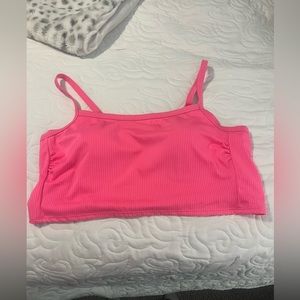 Wild Fable hot pink long line swim top - size xl